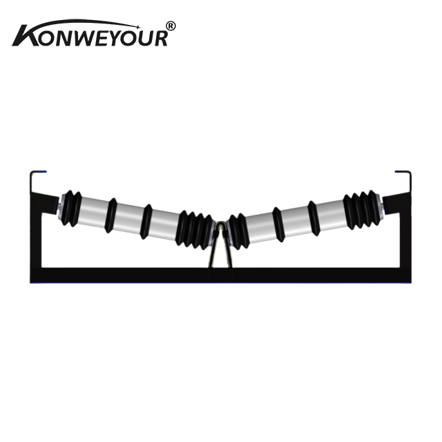  2 Roll VEE Rubber Disc Return Roller لنقل الحزام